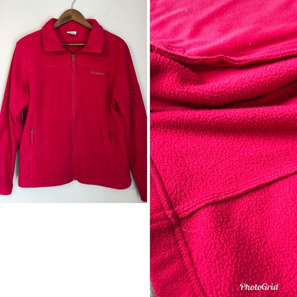 Columbia Women’s Red Benton Springs Zip Fleece, size XL - Picture 7 of 8